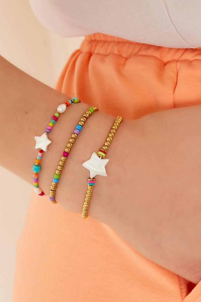 Pulsera estrella de colores - colección #summergirl Multicolor Acero inoxidable Imagen2
